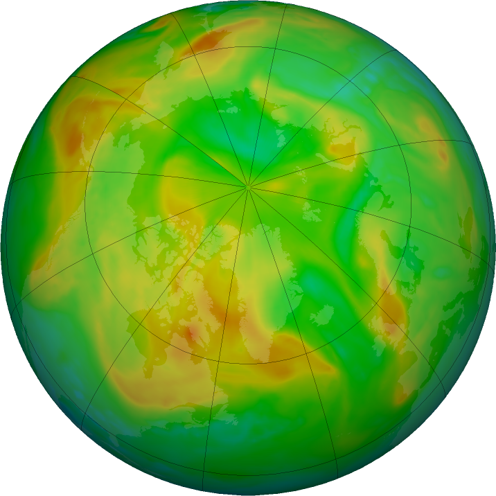Arctic ozone map for 30 June 2024